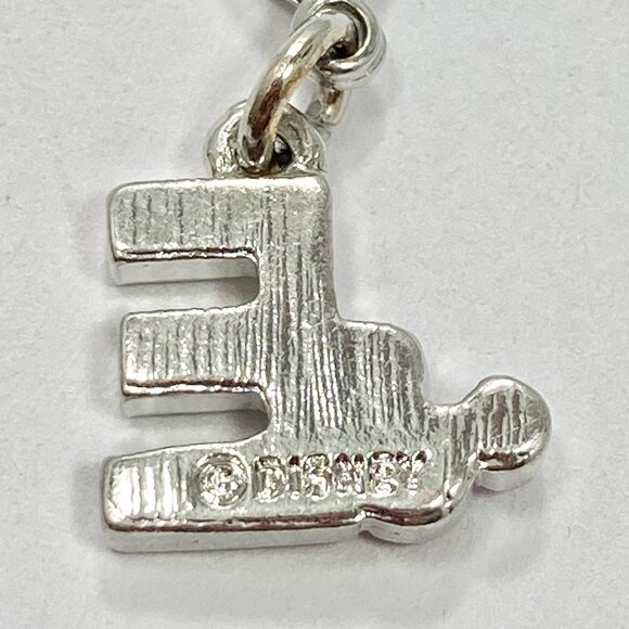Vintage Disney Pink Crystal Mickey Mouse Ears Charm Clip On Initial Letter E - Picture 5 of 8